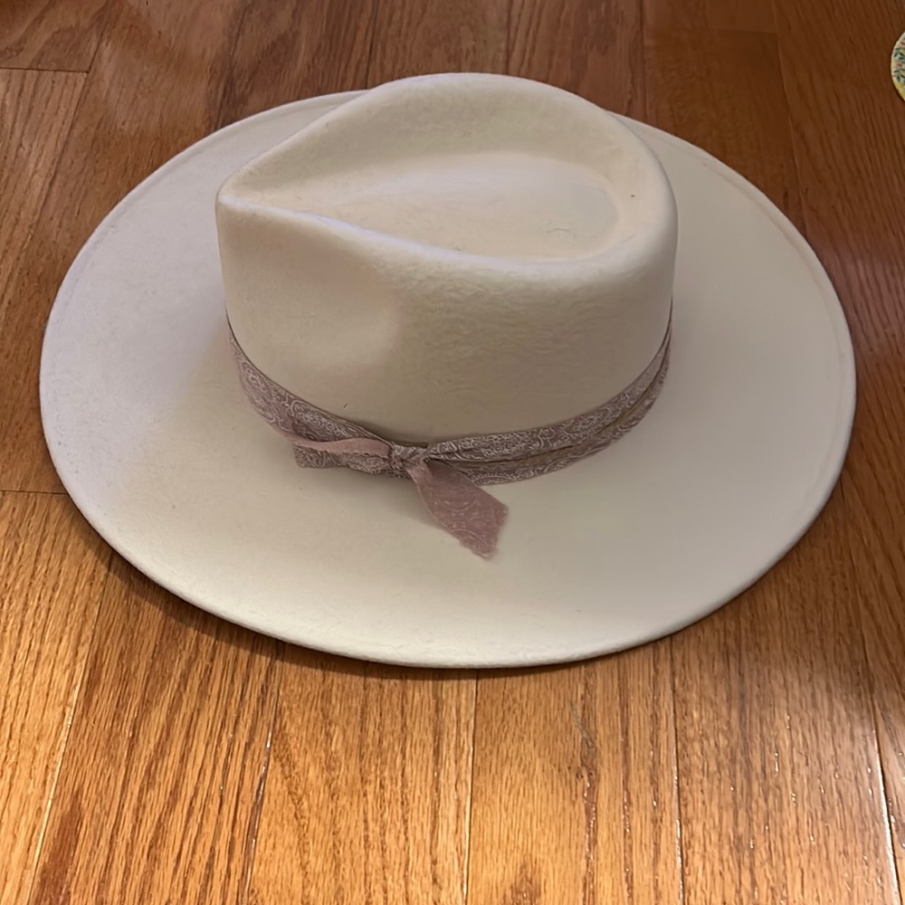 White Felt Hat - image 1
